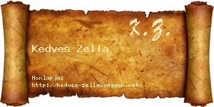 Kedves Zella névjegykártya